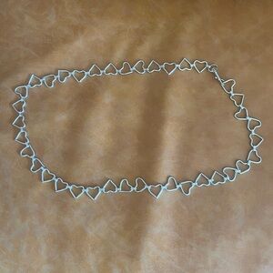 Silver heart chain belt Brandy Melville
